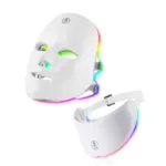 7-Color LED Facial Mask with Neck light for Skin Rejuvenation, Wrinkle Reduction, Acne Treatment, and Skin Tightening Therapy